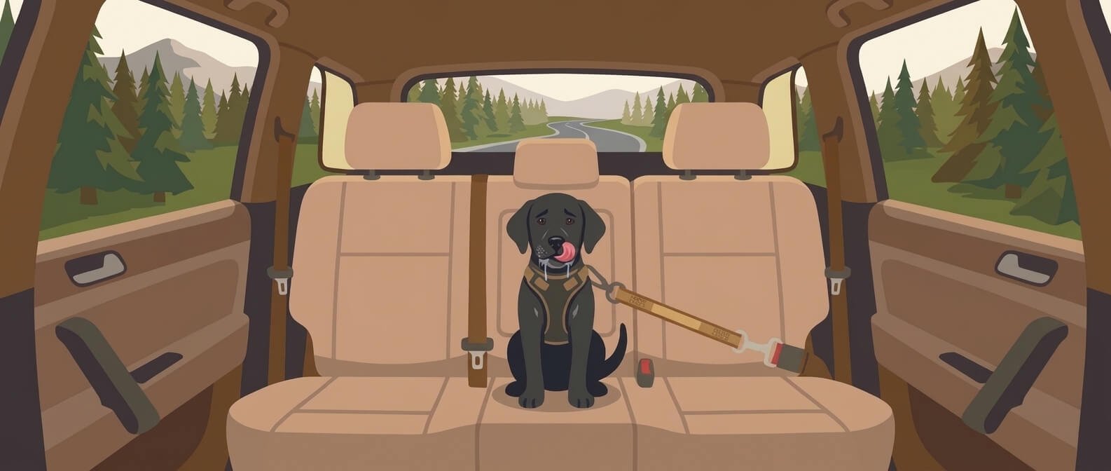 how to prevent car sickness in dogs-— drooling, lip licking, yawning